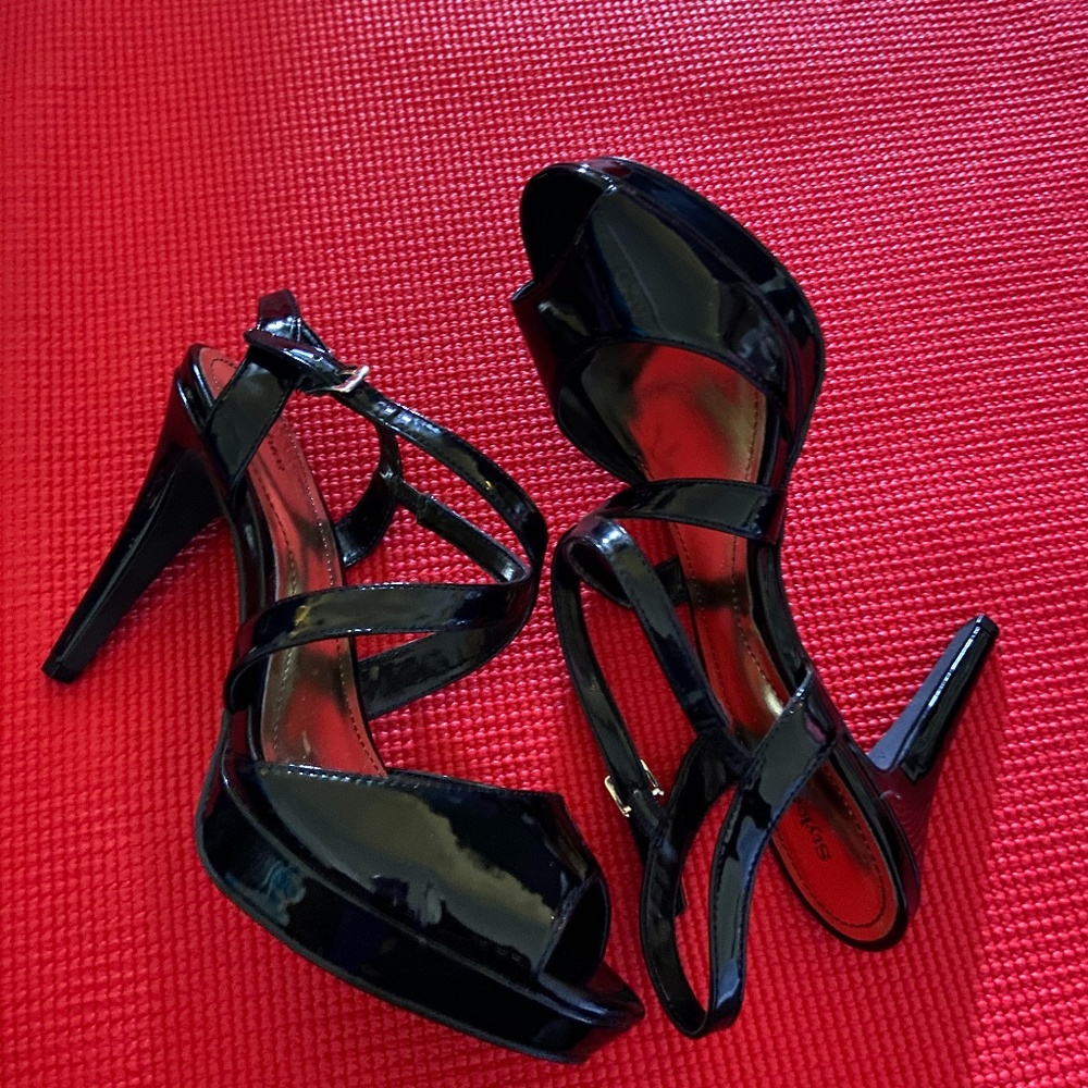 Strappy Patent Leather Heels